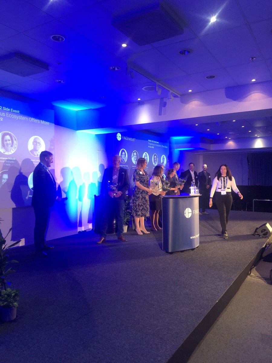 "This is ecosystem at its best!", says <a href="/VuoriArto/">Arto Vuori</a>, Head of Unit, Data and Analytics, <a href="/THLorg/">THL</a>. Thank you all for joining us in Fingenious Ecosystem Offers More event in Helsinki and online today! Please, let us know what did you think of the event? #fingeniousevent