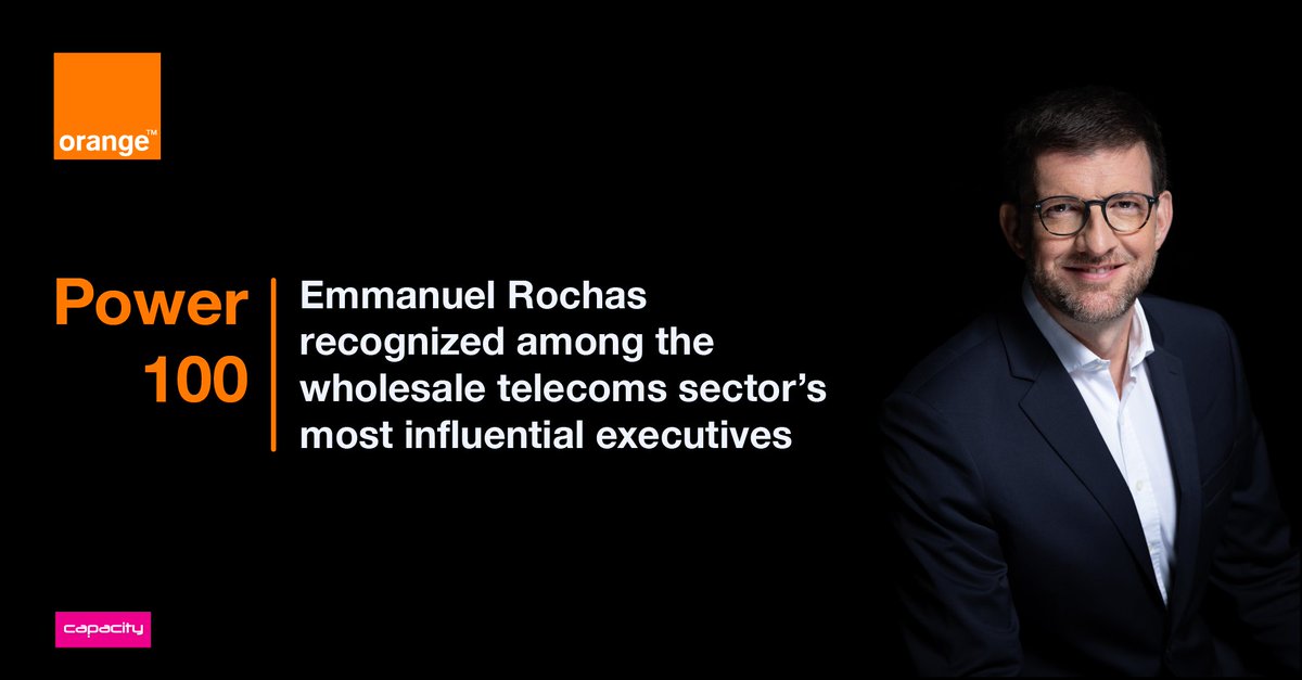 OrangeWholesale's tweet photo. Congratulations to our CEO @emmanuelrochas for ranking in the @capacitymedia #Power100 2022 for his leadership and role in making sure @OrangeIC remains a customer-centric innovative company 📶 The whole team is extremely proud! 👏 https://t.co/5WV4WFJPAY https://t.co/OVpwcv3c1O