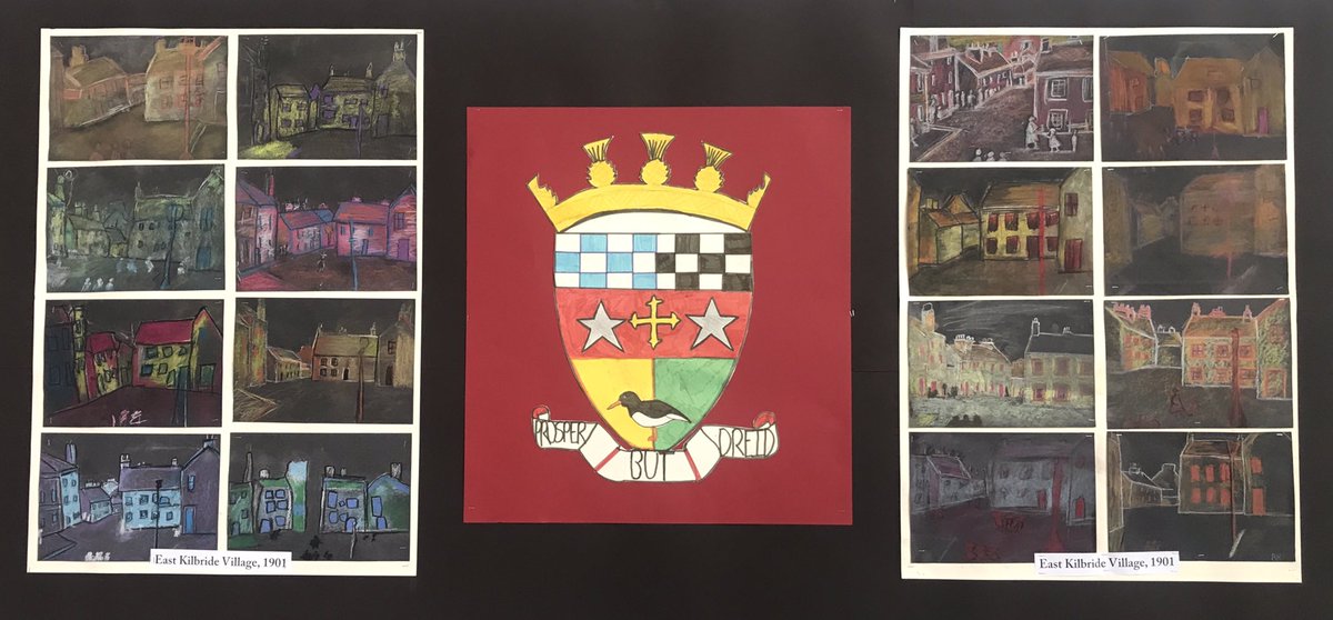 MissHiggins2020's tweet photo. @ms_hughes_art_ and I have been working with @SouthLanCouncil creating art work with our S2’s for the new Heritage Project booklet. Last night there was an opening for the book itself and we exhibited their to the community! @DuncanrigScndry https://t.co/doI3iNETfn