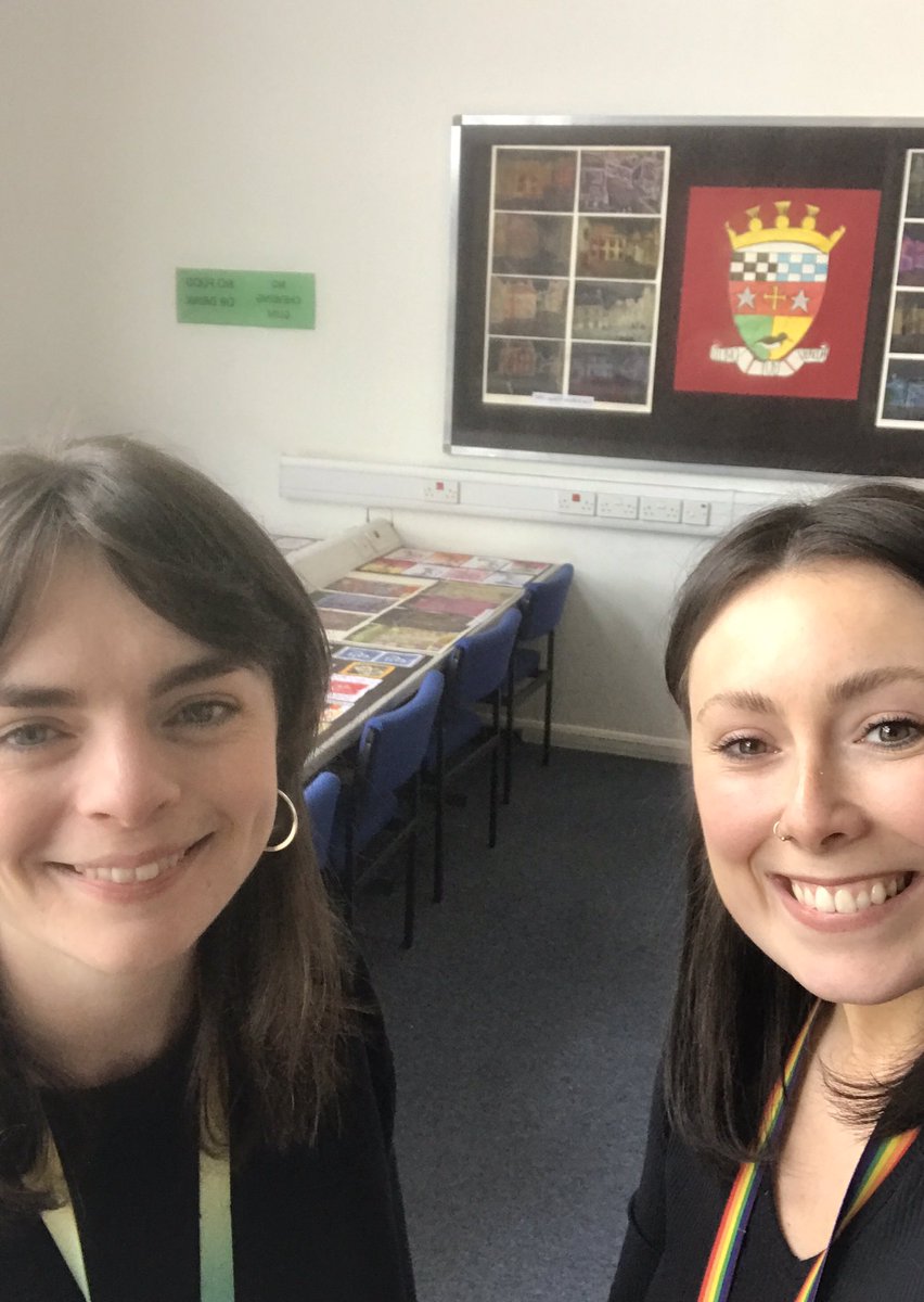MissHiggins2020's tweet photo. @ms_hughes_art_ and I have been working with @SouthLanCouncil creating art work with our S2’s for the new Heritage Project booklet. Last night there was an opening for the book itself and we exhibited their to the community! @DuncanrigScndry https://t.co/doI3iNETfn