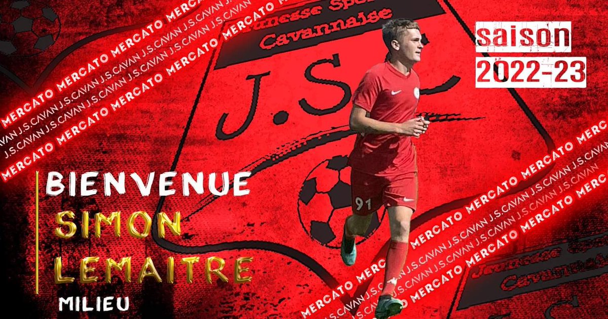 ‼️MERCATO‼️ Signature de Simon Lemaitre à la JSC! Avec un parcours similaire à celui de Mathys Jouan avec des passages à Lannion et Ploubezre, Simon décide lui aussi de rejoindre l’effectif rouge et blanc la saison prochaine. Bienvenue Simon🤝❤️🤍