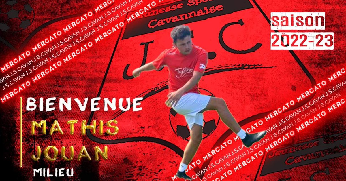‼️MERCATO‼️ Mathys Jouan rejoint la JSC! Après avoir effectué ses classes en équipes jeunes du côté du Lannion FC et un passage à l’US Ploubezre, Mathys rejoint le projet Cavannais! Bienvenue à toi @mathysjouan1 ❤️🤍🤝