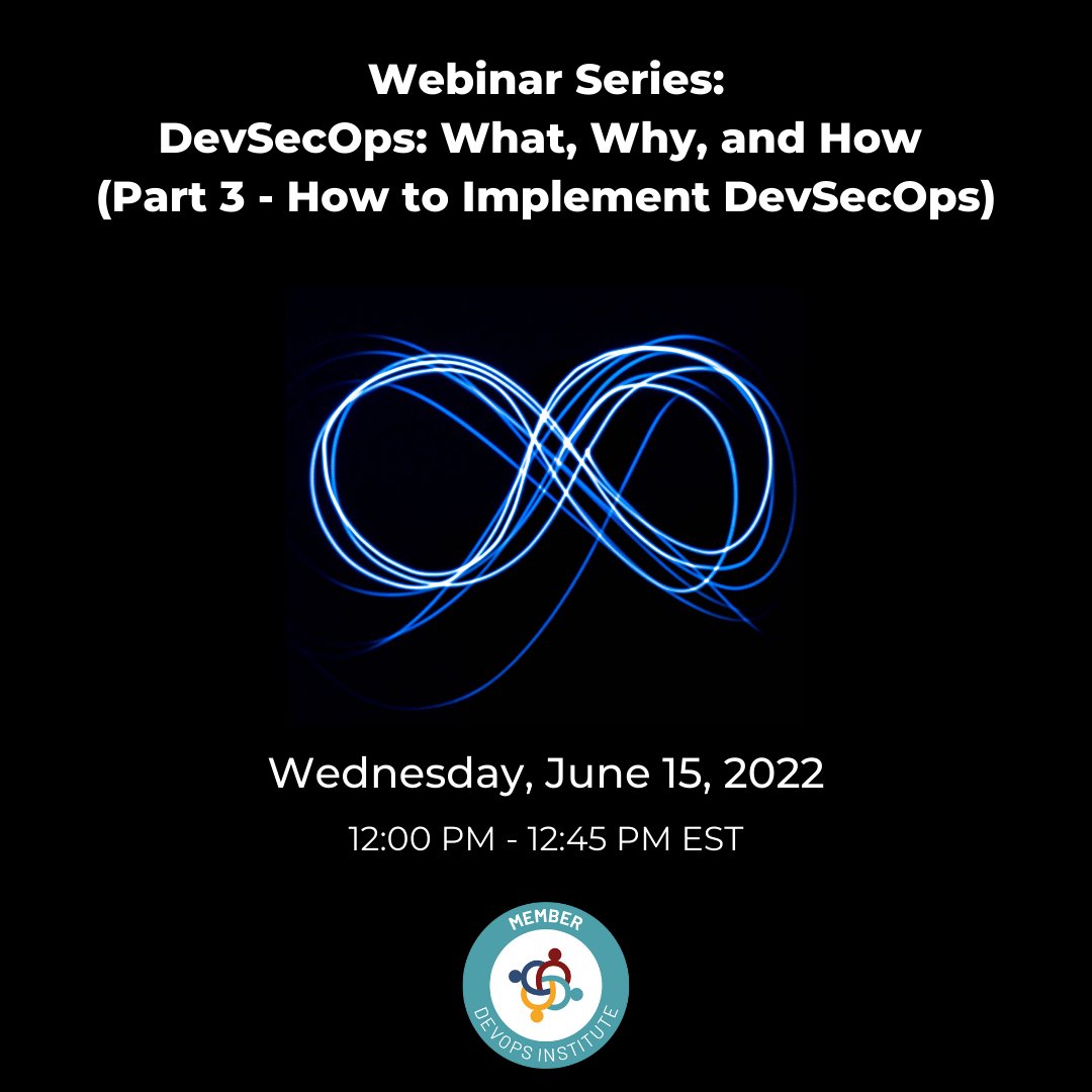axcelinno's tweet photo. Join us tomorrow for the final part of our #DevSecOps: What, Why, and How Series where we will discuss how organizations can begin to adopt DevSecOps, regardless if they are new to #DevOps or just starting the journey.

Register using the following link: https://t.co/VjUyYef1mW https://t.co/1JWhGsisRw