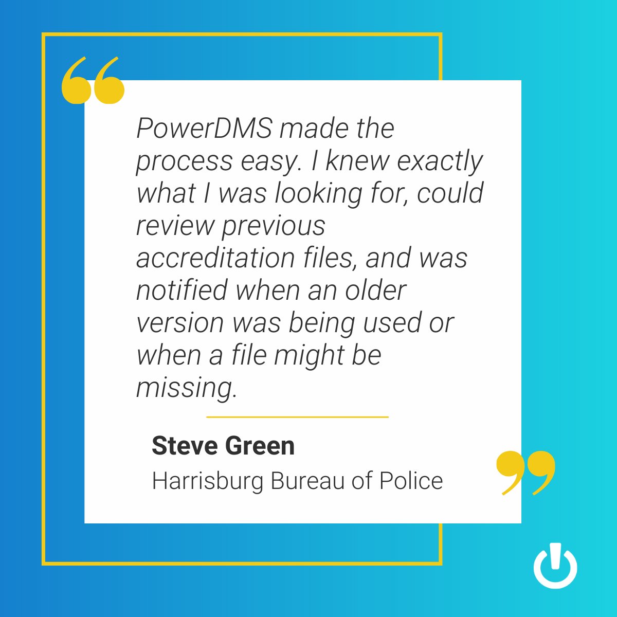 Harrisburg Bureau of Police had 3 years of accreditation to catch up on when it implemented PowerDMS. With little knowledge of PowerDMS, and in a remote work environment during COVID, it got up to speed and prepared for reaccreditation in less than a year: hubs.la/Q01dvV010