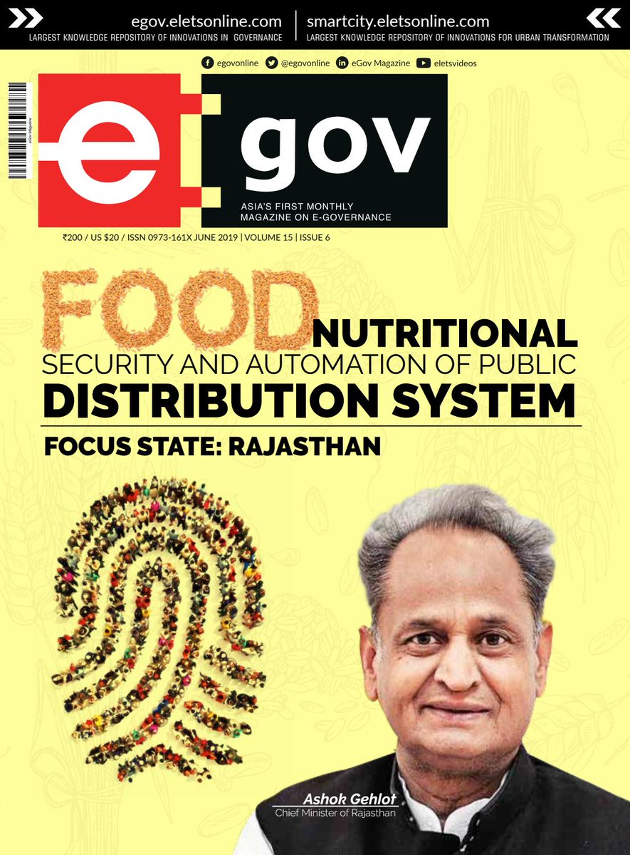 egovonline's tweet photo. #Throwback
Food Nutritional Security and Automation of Public Distribution System
To Read | https://t.co/UvfkNgxhi6
To Download | https://t.co/8HNYhi8Orf
#ThrowbackJune #Magazine #June2019 #egovernance #e_governance #publicpolicy https://t.co/CZ02MSGhAD
