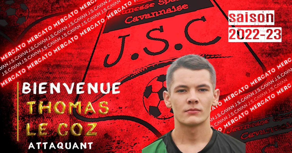 ‼️MERCATO‼️ Signature de Thomas Le Coz🤝 En provenance de l’ES Plougras, Thomas décide de tenter sa chance et de progresser à la JSC, lui qui avait posé bien des problèmes à la défense de notre équipe réserve l’année dernière prend part au projet Cavannais ! Bienvenue Thomas ❤️🤍