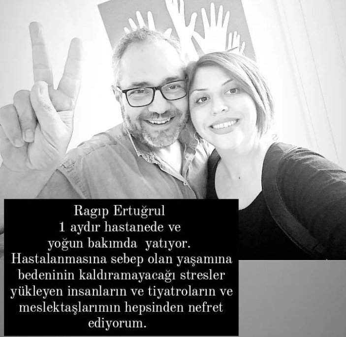 #RagıpErtuğrul ❤
 Naif, mücadeleci, hoşgörülü,  yardımsever , bazen huysuz ama hep sevgi dolu ❤
Kalbini kıran ruhunu inciten seni strese boğan herkese rağmen yoğun bakımdan ve o hastaneden çıkacaksın. 
Vahşi kaba saygısız kalpsiz kötü insanların hepsinden arınacaksın.