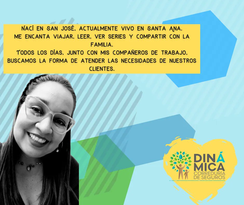 DinamicaCR's tweet photo. Finalmente queremos presentarles a Wendy,  trabaja en Dinámica desde 1998 y es hija de uno de los fundadores de Dinámica. Ella nos comenta: " A él le debo el amor por los seguros, añoro el día en que en nuestro país tengamos plena conciencia de la importancia de los seguros. https://t.co/u96PyV9Huu