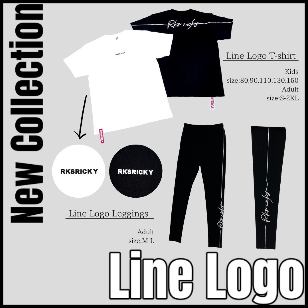 Rks Ricky 新作商品のお知らせ 6 18 土 21 00 販売開始 新作商品 Rks Line Logotシャツ Rks Line Logoレギンス 今作は華奢なラインで描かれたデザインをtシャツはバックにレギンスは左脚サイドにデザインしたシンプル且つ上品な商品となって