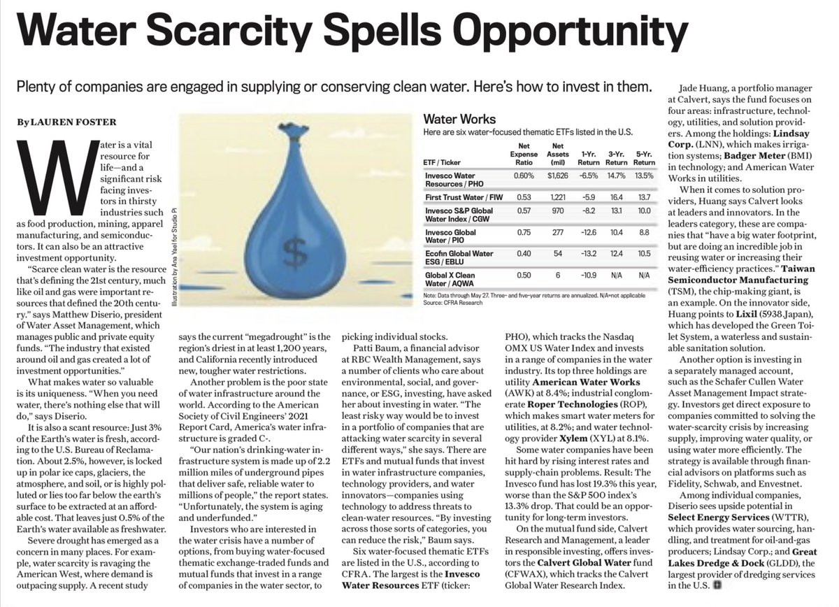 Future of Water Fund 💦 (@basinfund) on Twitter photo We believe the public markets are behind the trend. We’re leading it.
H/t <a href="/WSJ/">The Wall Street Journal</a> <a href="/laurenfosternyc/">Lauren Foster</a> We believe the public markets are behind the trend. We’re leading it.
H/t <a href="/WSJ/">The Wall Street Journal</a> <a href="/laurenfosternyc/">Lauren Foster</a>