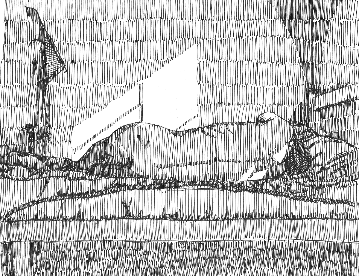 jaguaraTez's tweet photo. The Sunday Death - 3 $XTZ 1/5 Ed.

A quiet day just you and the ragged sheets.

(((((LAST ONE)))))

Available on @TeiaCommunity @objktcom 
#CleanNFT #tezos #hachure #illustration https://t.co/xcYYeBbsVd