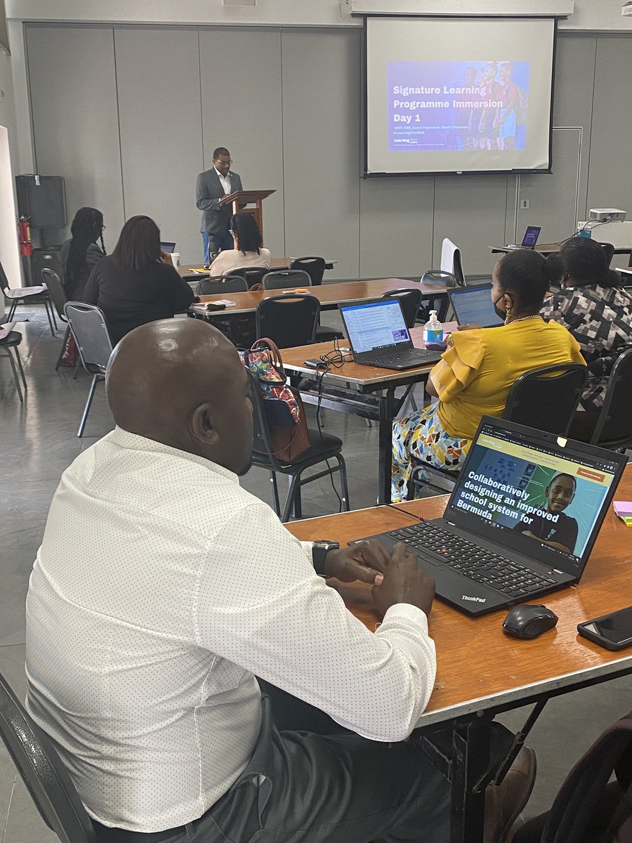 learning1stbda's tweet image. Fantastic to have Hon. Minister @Diallo_Rabain &amp;amp; CedarBridge Academy &amp;amp; The Berkeley Institute Board Chairs Jason Wade &amp;amp; Craig Bridgewater open the Signature Learning Programme Immersion. Looking forward to welcoming the first students to enter SLPs in Sept ‘22! #learningfirstbda