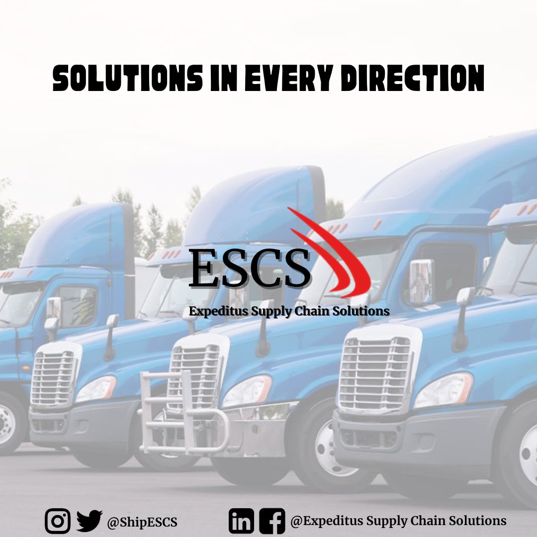 ShipESCS's tweet image. Let ESCS take that next shipment off your hands!
Use email quotes@shipescs.com or call (419)-845-8400
#ShipESCS #Logistsics #SupplyChain #Freight