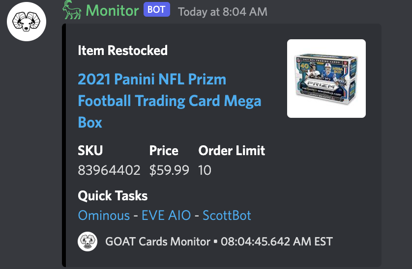 The Goat Monitor (Trading Card Stock Tracker) tweet media