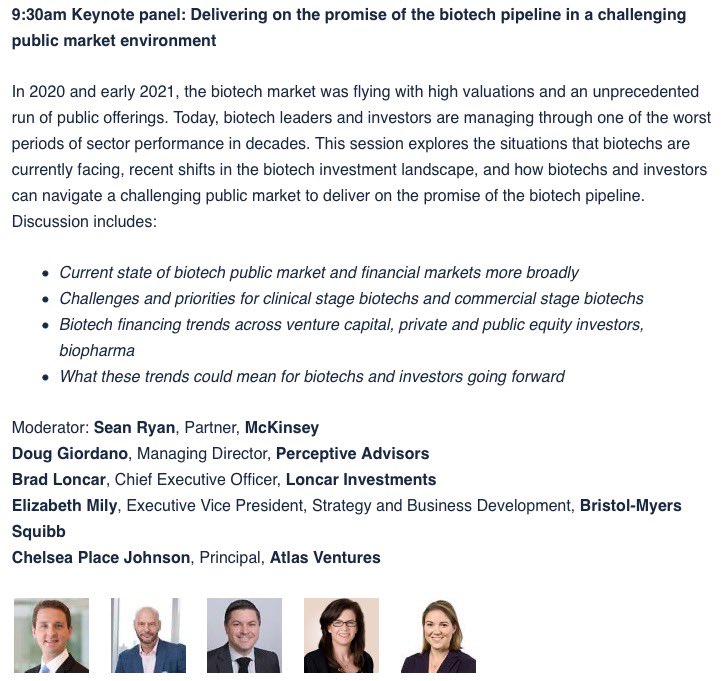 bradloncar's tweet photo. A week from today in Boston, it’s on. We have a great panel of investors (Perceptive, Atlas, Bristol) lined up for a state of the markets keynote at the @LSXLeaders Conference. #LSXUS https://t.co/jxkaje2RWY