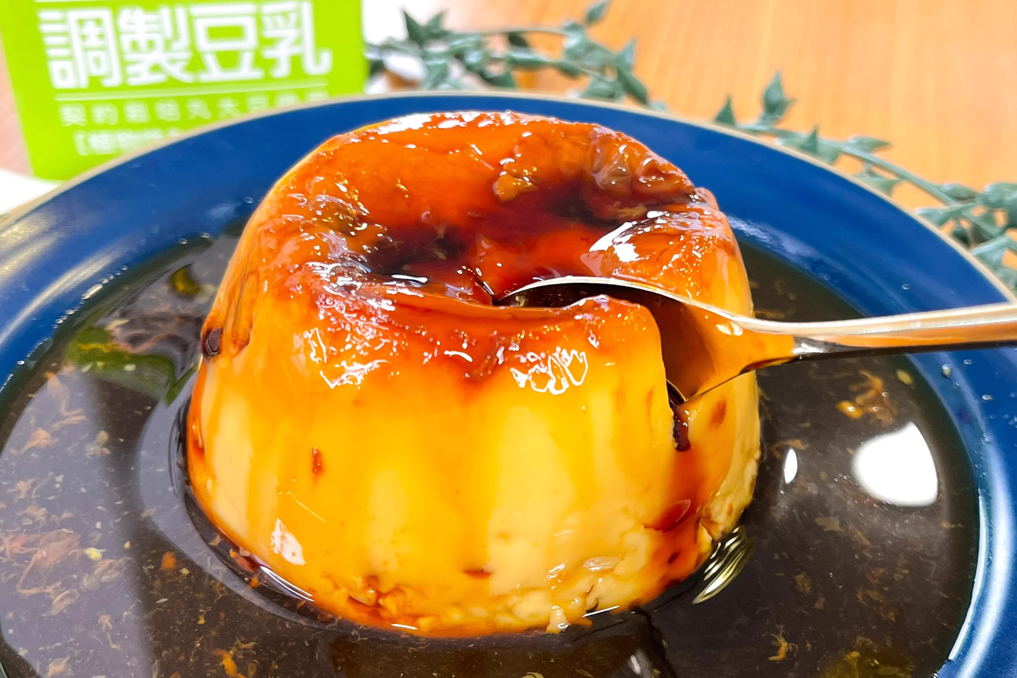 マグカップでできちゃう！さっぱりヘルシー豆乳プリン。