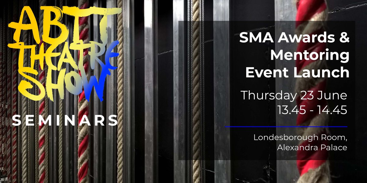 Starting soon. Seminar - Londesborough Room at 13.45:
SMA AWARDS &amp; MENTORING EVENT LAUNCH
Announcing the first new Honorary Members of the Association for five years alongside the David Ayliff Award for Lifetime Achievement for 2022.
abtt.org.uk/abtt-theatre-s…
#ABTTTheatreShow