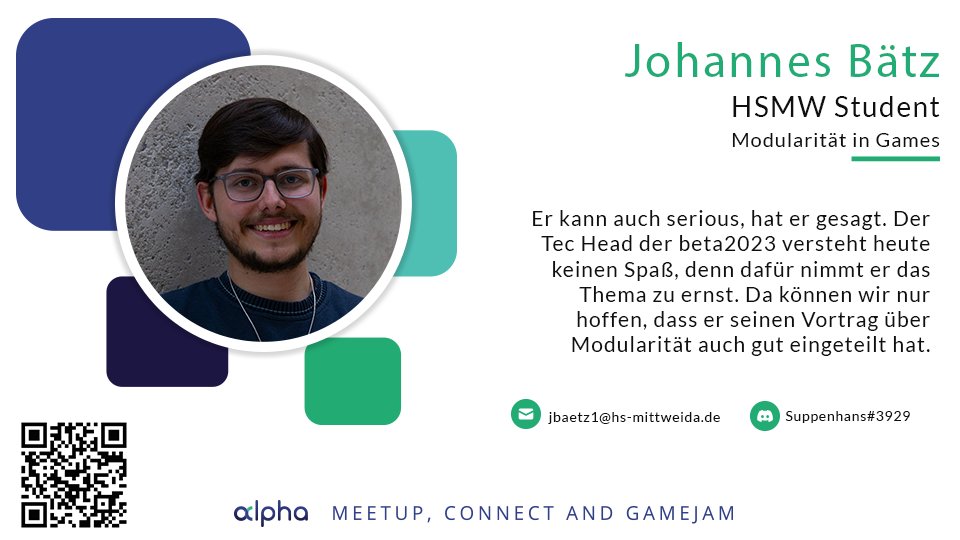 Und der dritte macht ernst! 
Nachdem ein paar spaßige Themen durch sind geht es back to Tech! Der derzeite Tec Head der beta 2023 will euch die Liebe seinen Lebens näher bringen!