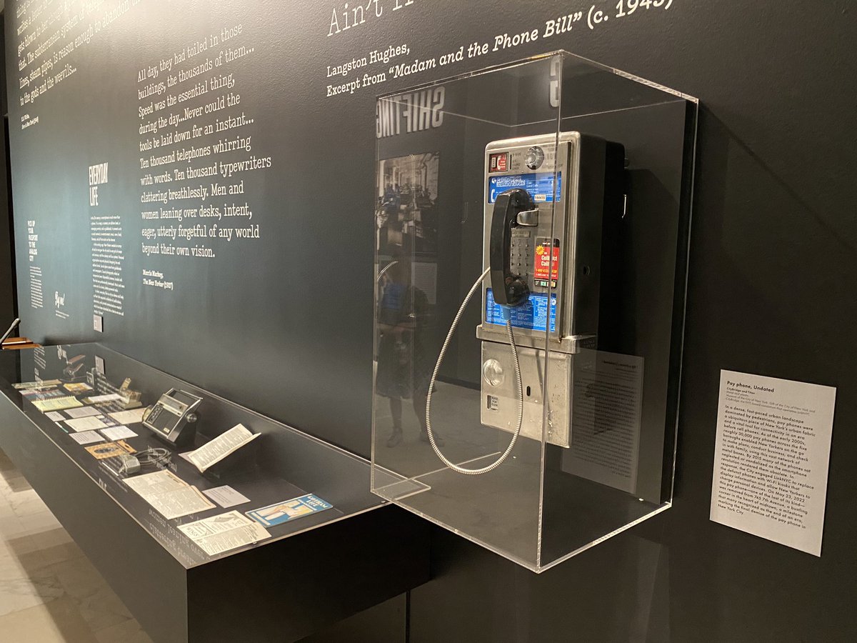This is now in a museum. I’m  officially kinda oldish 🤣 <a href="/MuseumofCityNY/">Museum of the City of NY</a> #NYC #payphone