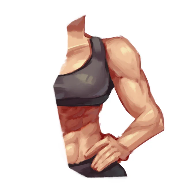 shading and anatomy study thingy I painted cause I was bored 