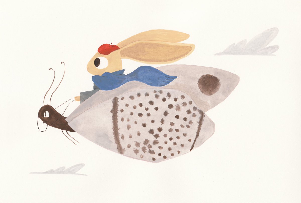 alexblaisart's tweet photo. 5/100 of gouache rabbit illustrations. He has places to be 🦋 https://t.co/iTQdVUSA6q