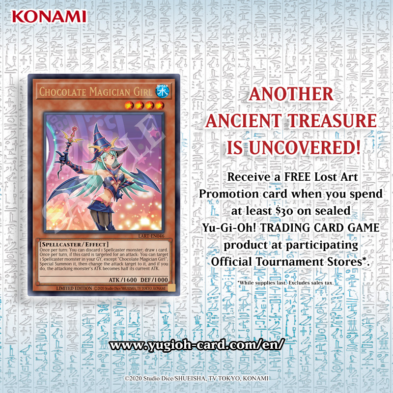 YuGiOh_TCG's tweet photo. Receive a FREE Lost Art Promotion card this Friday when you spend at least $30 USD/$40 CAD on sealed Yu-Gi-Oh! TCG product (while supplies last)! Check here for more information: https://t.co/o6uyhxL5bO 

#YuGiOhLostArt https://t.co/uB3ZRGHEoy