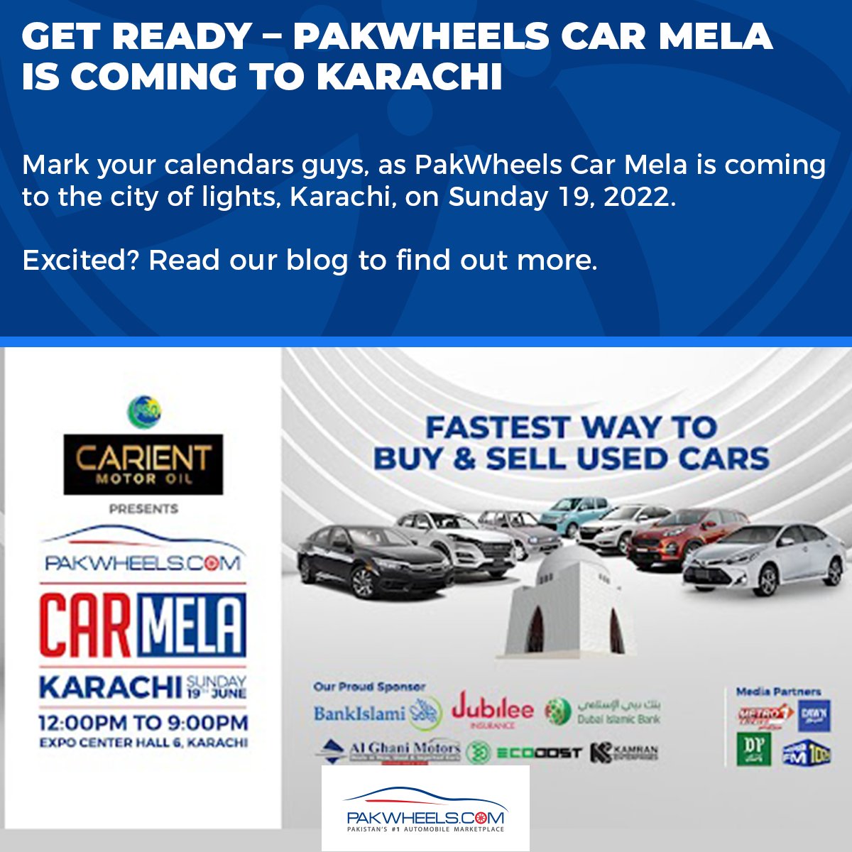 on Twitter "PakWheels Car Mela is coming to the city of