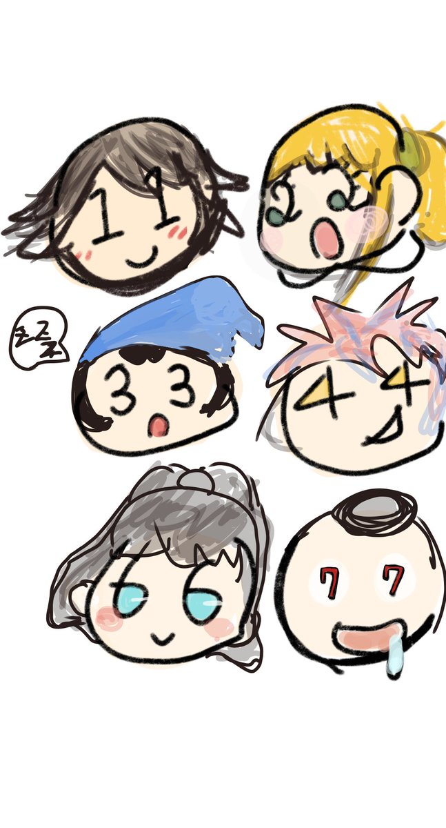数字擬人化のtwitterイラスト検索結果