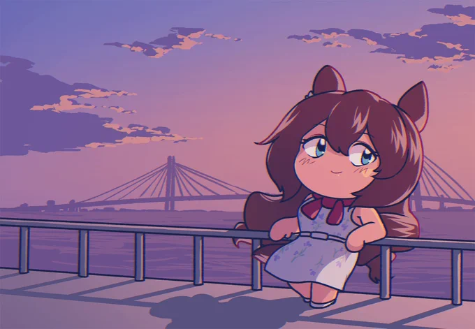 朝焼けとマルゼン先輩 #ウマ娘 