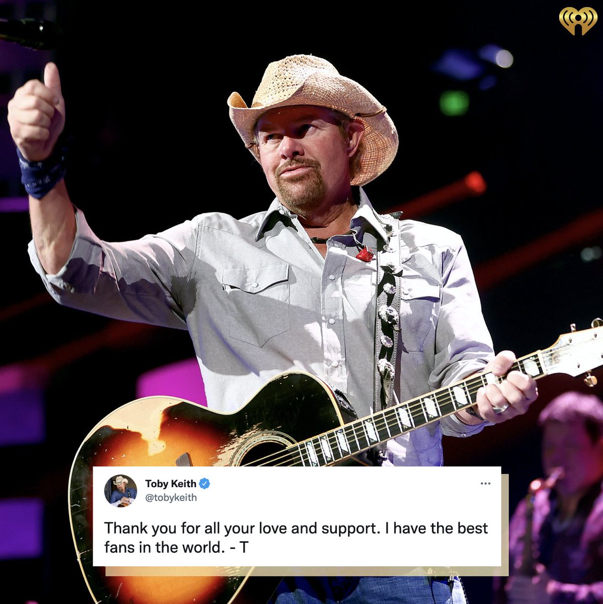 iHeartCountry's tweet photo. We're with you every step of the way @TobyKeith. 🙏❤️ https://t.co/dpS0G91CgQ