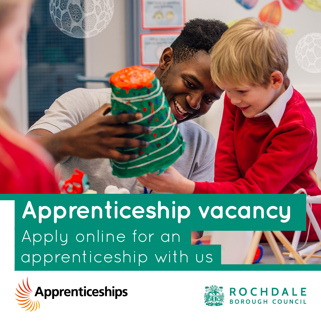 Interested in being a teaching assistant?
We've 14 #apprenticeship vacancies in these primary schools
🍎Caldershaw
🍎Springside
🍎St Luke's
🍎St Mary's
🍎Bowlee
🍎Heap Bridge
🍎Ashfield Valley
🍎Braodfield
🍎Lowerplace
Chop, chop - closes Thur 16 June
greater.jobs/search-and-app…