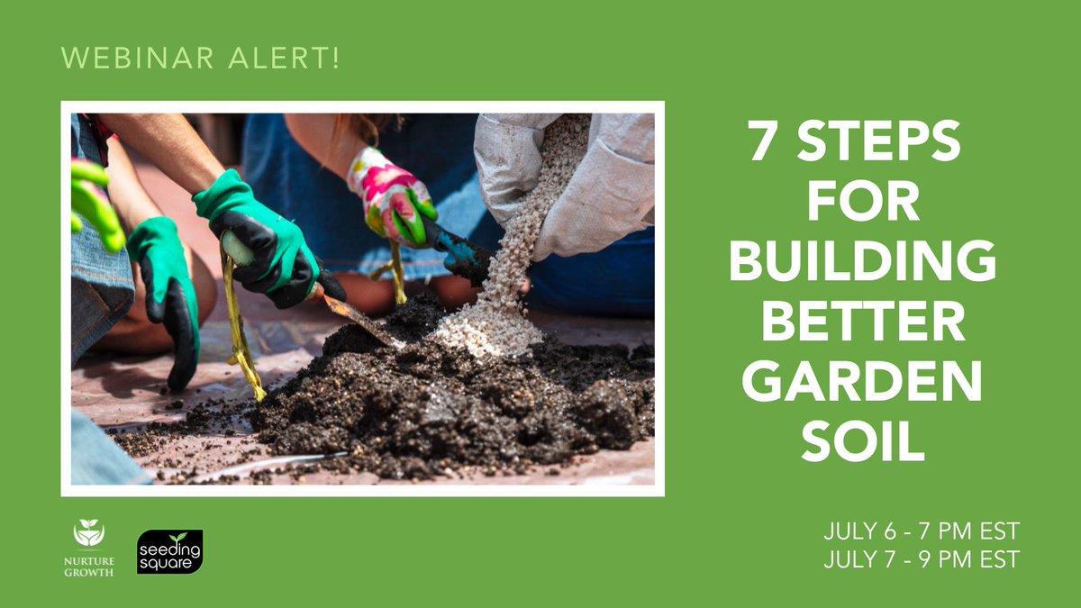 Webinar Alert! Healthy soil is the key to growing healthy and abundant plants. Join us as we share how to build healthy garden soils using various media and other strategies, to grow a sustainable garden. Register today! …ildinghealthygardensoil.eventbrite.ca …ildinghealthygardensoil.eventbrite.ca