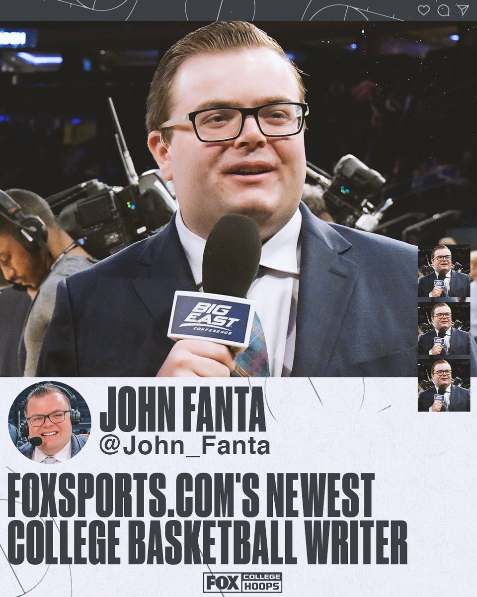 FOXSportsPR's tweet image. Award-winning college basketball reporter @John_Fanta is expanding his role with @FOXSports, now contributing across the network’s digital platforms, including @CBBonFOX, FOXSports.com and the FOX Sports app. 🏀