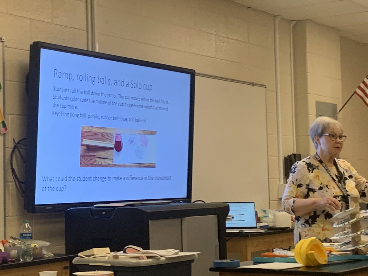Lots of great ideas at “Force and Motion” with Marlee Tierce #STEMCobb