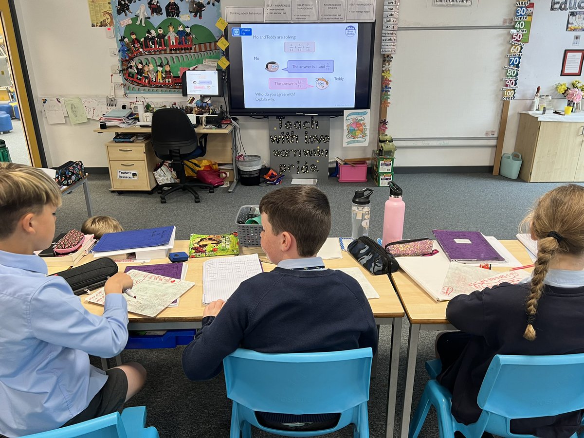 MissOliverStNin's tweet photo. We are learning to identify and complete calculations in word problems. We worked cooperatively to look for key language #numeracyandmaths #literacyacrosslearning https://t.co/RIAvBzWM22