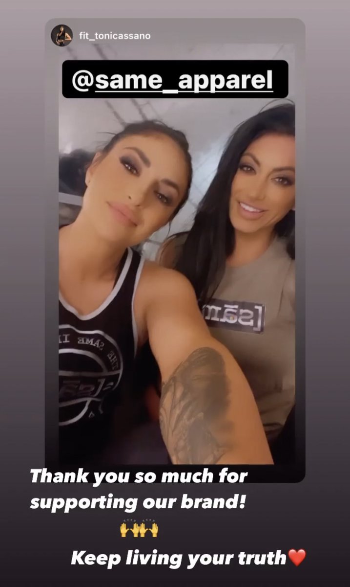 SameLGBTQBrand's tweet photo. Thank you for the support Toni Cassano and Daria Berenato @SonyaDevilleWWE ❤️❤️ https://t.co/025q8TXqmQ