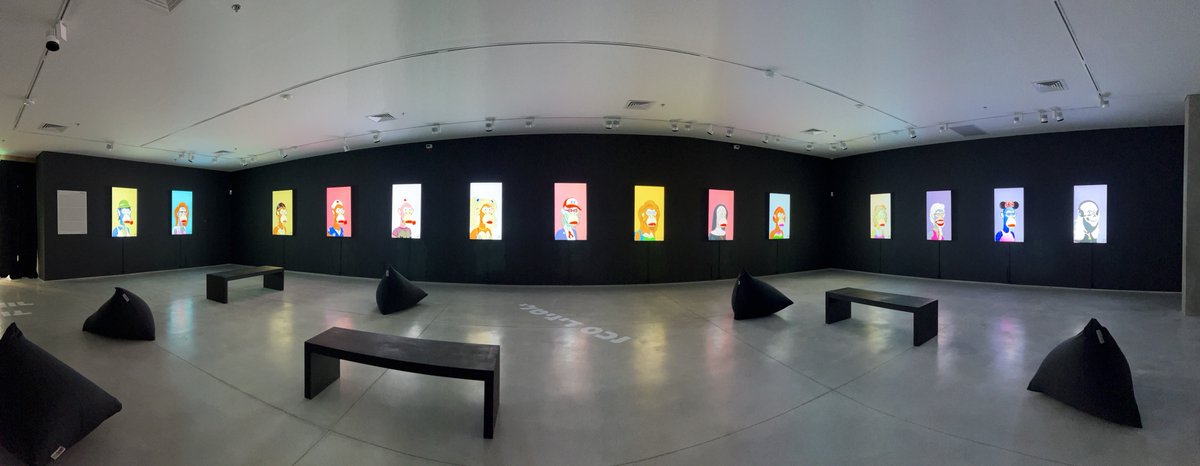 DApeWives's tweet photo. The grand opening of “Tomorrow” exhibition at a leading museum in Israel 👀🎨
144 DAWs exhibited alongside well known artists such as Van Gogh, Kandinsky and others.
The exhibition will run until October and is expected to attract more than 100K visitors!
#DAWexhibition #NFT https://t.co/yn4rykPzTN