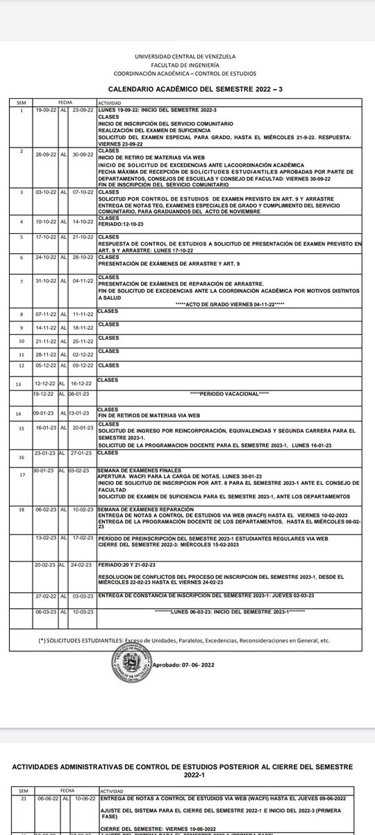 MAI19oficial's tweet photo. 🚨 ATENCIÓN ESTUDIANTE REGULAR 🚨
Ya se encuentra disponible el calendario académico para el próximo semestre 2022-3.

Si tienes alguna duda al respecto, estaremos respondiendo en los DM 📲

#Mai19Oficial
#15AñosTrabajandoPorTi
#FIUCV
#UCV https://t.co/i8Z6pfvPHX