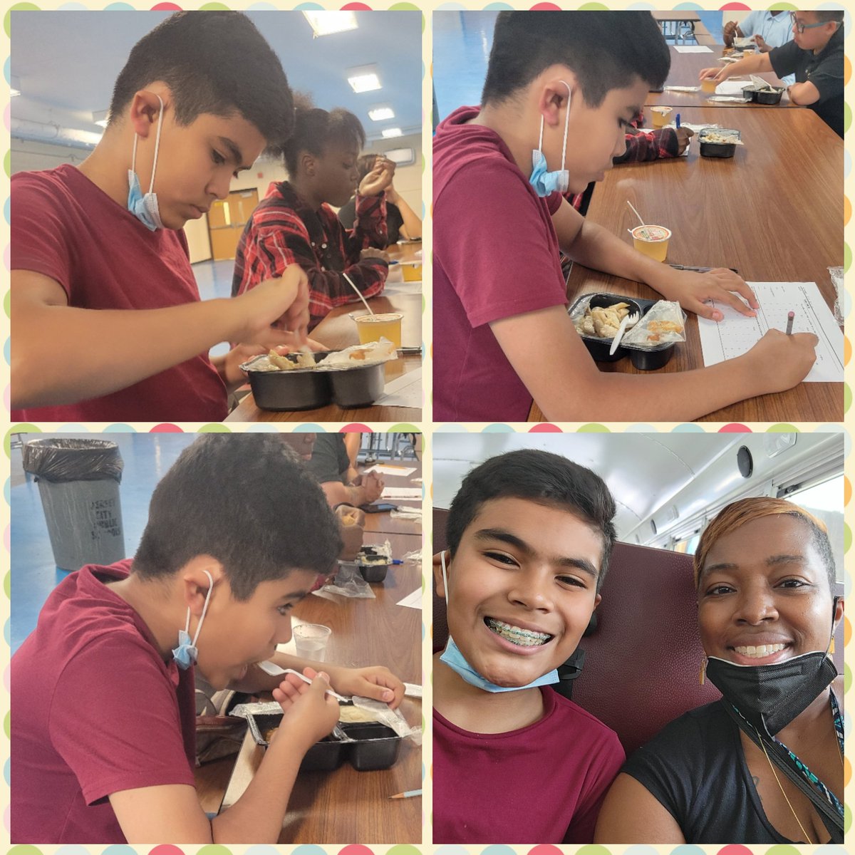 Aiden was chosen to be PS 24's "Taste Tester" for a new food vendor for next school year! I had the opportunity to travel with him to taste 8 new meals! He had a great time and completed each task when sampling the food! Great Job, Aiden! #ps24jc