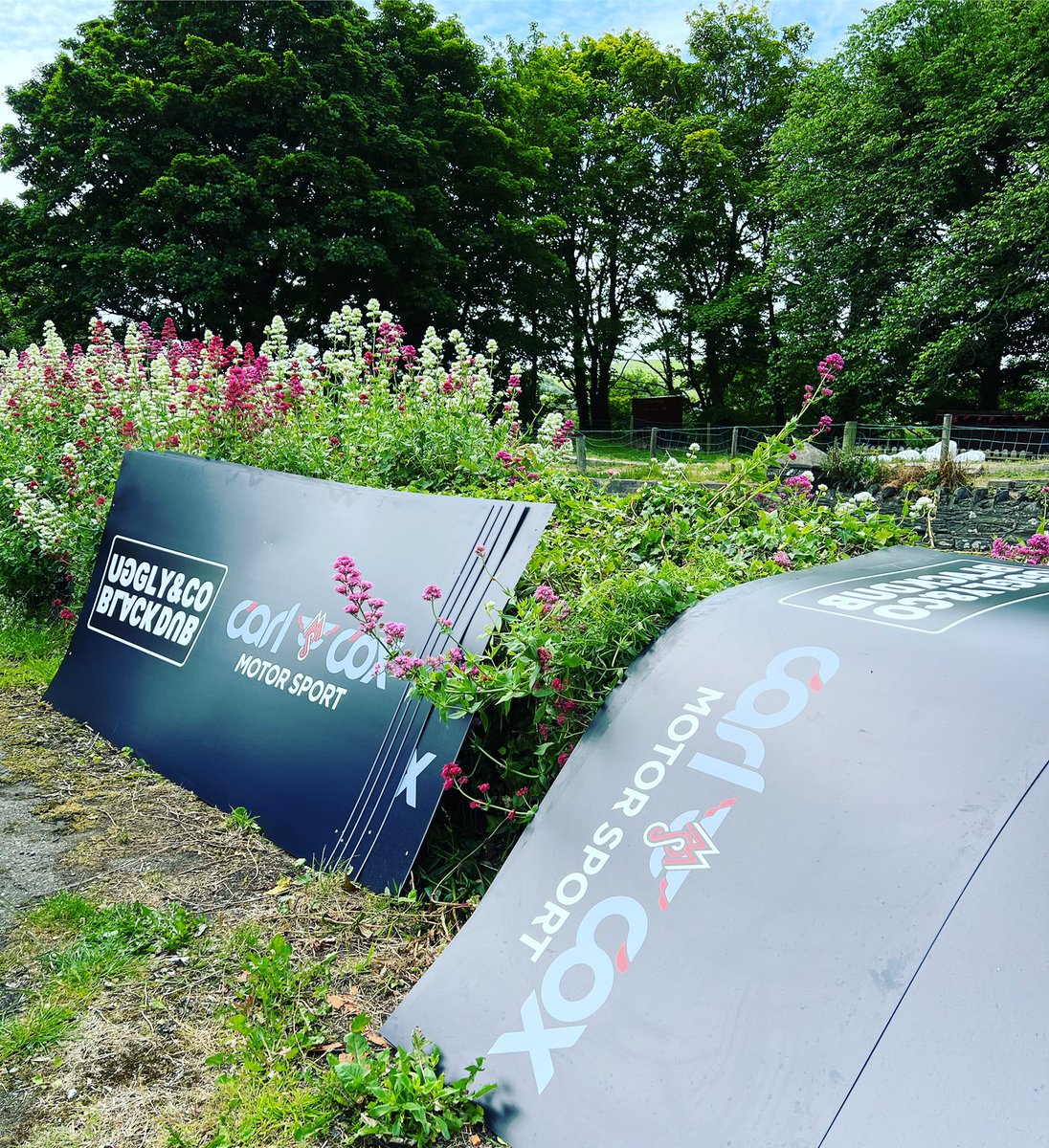 Final pack up with @ccxmotorsport and @CoUggly at Ballercraine , be out again for the @ManxGrandPrix #tracksidebanners #lovett #ttlive #trackbanner #ttisleofman #coverup #carlcoxmotorsport #carlcoxofficial #carlcoxandfriends #ugglyandco #theblackdub #foamex #ttcorner #ttraces