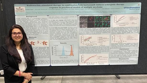 utswbme's tweet photo. Outstanding job to @aanchalghai_14 for representing @BME_UTSW at the @SNM_MI (Society of Nuclear Medicine and Molecular Imaging) 2022 Annual Meeting! We are SO proud of you!! #womeninbiomedicalengineering #bme #UTSW @UTSWNews https://t.co/cLdOL2qBJq