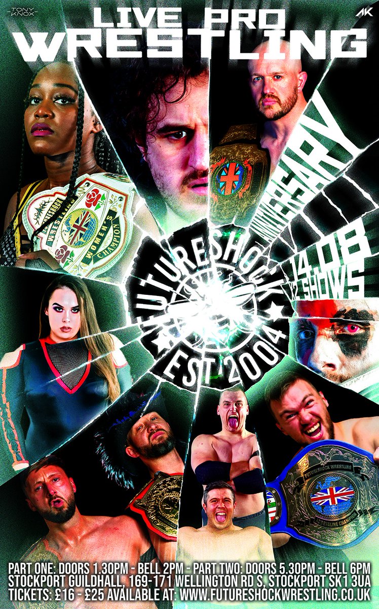 FutureShockWres's tweet photo. Tickets are on sale NOW for our 18th Anniversary.

14th August. Too big for one show.

Get tickets for Part I &amp; Part II from https://t.co/wU4n9rxLet. 

@DamonLeigh v @SharpeLachlan for the FutureShock Championship announced. More to come. So. Much. More. https://t.co/WOuwltRmjD