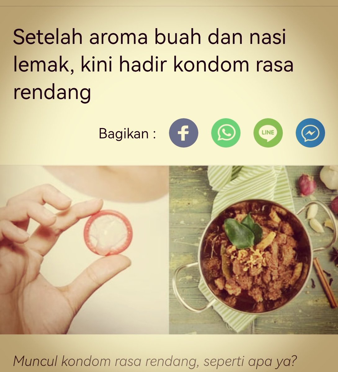 Tulung <a href="/Hilmi28/">Hilmi Firdausi</a> <a href="/fadlizon/">FADLI ZON</a> inih ditertibken
Pak Anwar Abbas <a href="/MUIPusat/">Majelis Ulama Indonesia</a> ditunggu fatwa nya..🙏

id.theasianparent.com/kondom-rasa-re…