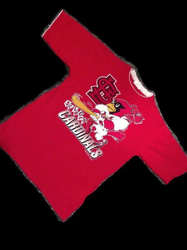 JlcFusion's tweet photo. Excited to share this item from my #etsy shop: SALE! Sz Lg Vintage St Louis Cardinals McGwire Homerun Hitting Freebird Graphic T-Shirt;Red w Gray Fold Over Cuffs https://t.co/VsaLBQzDzP
#stlouiscardinals #sportsfan #mcgwire #cardinalsfans #mlb #baseball #fathersdaygift #fathers https://t.co/eoVvQxcMRb