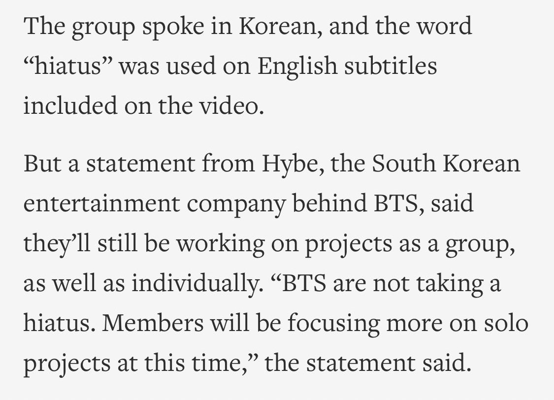 pjmyoongii's tweet photo. hybe waited till after every army went through the five stages of grief to release this statement😭 bts and armys aren’t going anywhere https://t.co/UkCtnm5PQ7