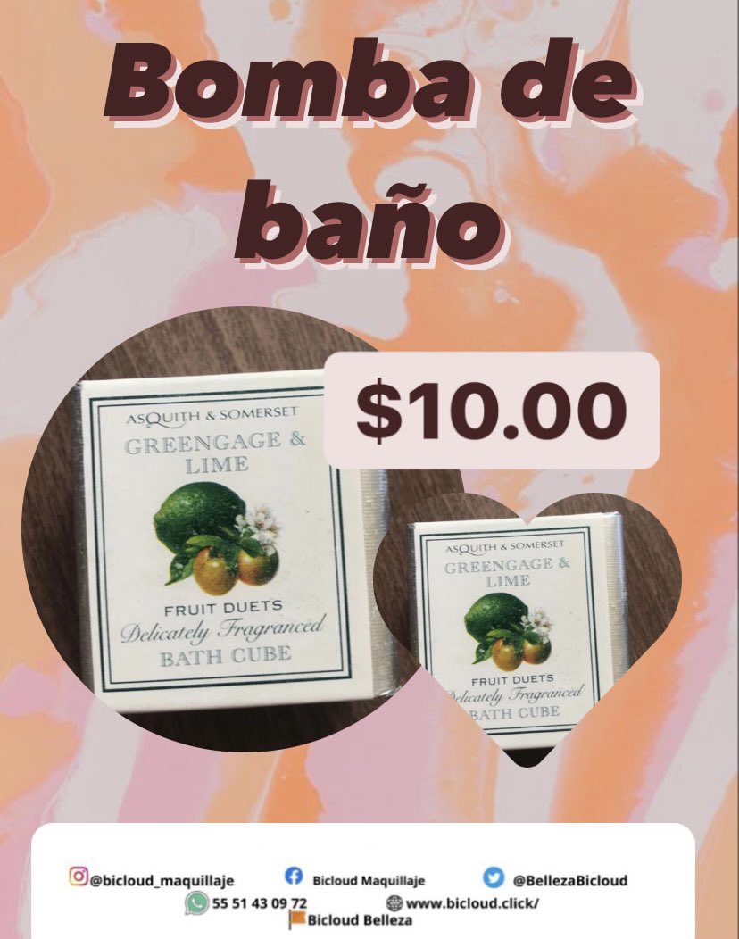 Bicloud_click's tweet photo. No te quedes sin tus bombas de baño por solo $10.00
#beautiful #Beauty #Belleza https://t.co/QwoxEDiGMR
