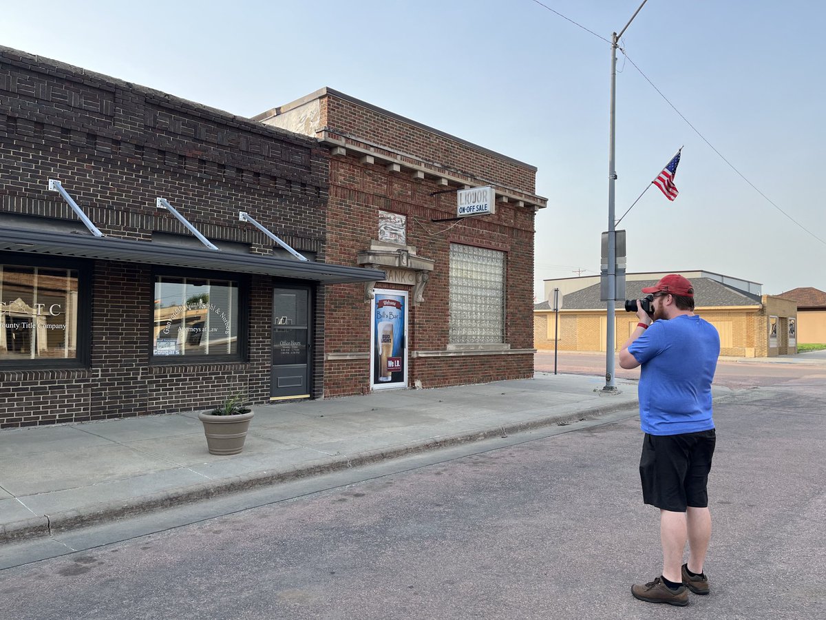 Haksgaard's tweet image. I’m starting a research project that will have me visiting about 20 small South Dakota towns to meet with rural lawyers. My husband is joining to be the photographer. 

First up was Burke, population 604.