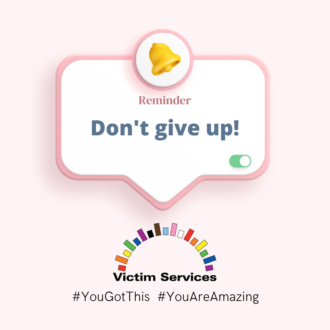 WIRC_VS's tweet photo. 😃 Hey you - #dontgiveup! #YouAreAmazing! 

☎ If you are feeling depressed, triggered, or anxious, call Victim Services' 24/7 #hotline at 309-837-5555. It is 100% free and confidential. 

#counseling #mentalhealth #free #Illinois #lgbtqia #ally #YouGotThis https://t.co/3OPiuIV7BD