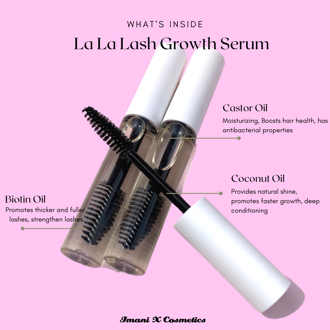 ImaniXCosmetics's tweet photo. Looking for a lash serum that will actually work? Our lash serum has biotin oil, castor oil, and coconut oil. These oils each have amazing properties and when combined, is the magic potion for beautiful lashes  #lashserum #smallbusiness #BlackOwnedBusiness #lashgrowthserum https://t.co/sZsregYpqx