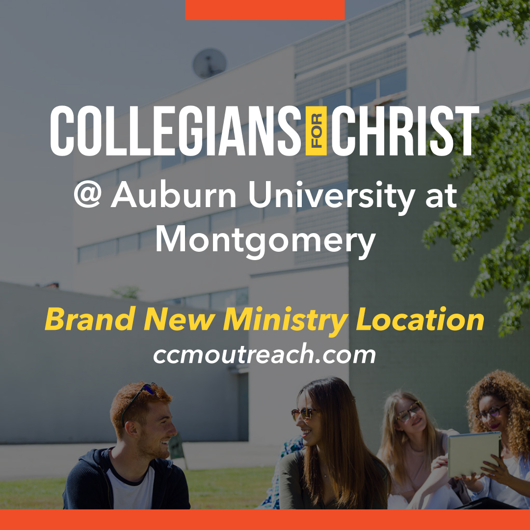 CollegiansforC's tweet photo. We are excited about a brand new CFC ministry at Auburn University at Montgomery that was approved! Meetings will kick-off this fall semester. You can get more info at https://t.co/FdojcPLL6j https://t.co/aZheC9gnqB